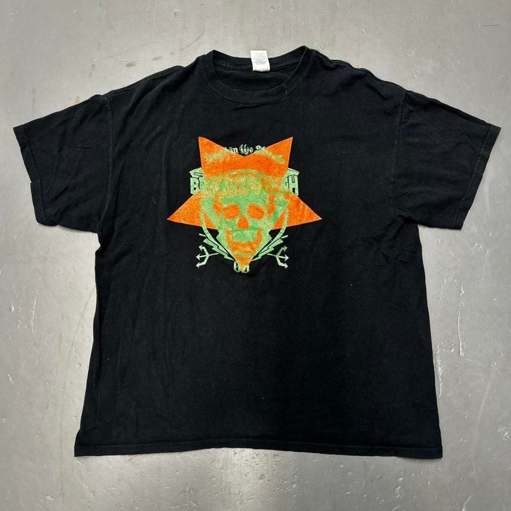 Vintage Y2K 2006 Broken teeth heavy metal band "blood in the streets" tour Tee